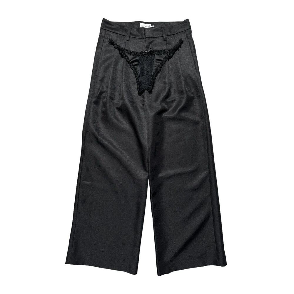 Vaquera $800 thong underwear lace wide leg trouser